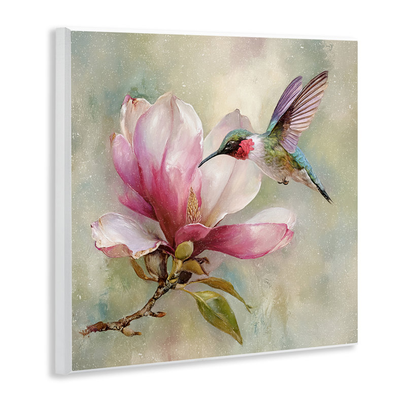 Plaque murale Magnolia Ruby Hummingbird, design par Tina LeCour