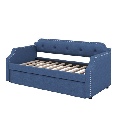 Twin Size Upholstered Daybed With Trundle by Latitude Run