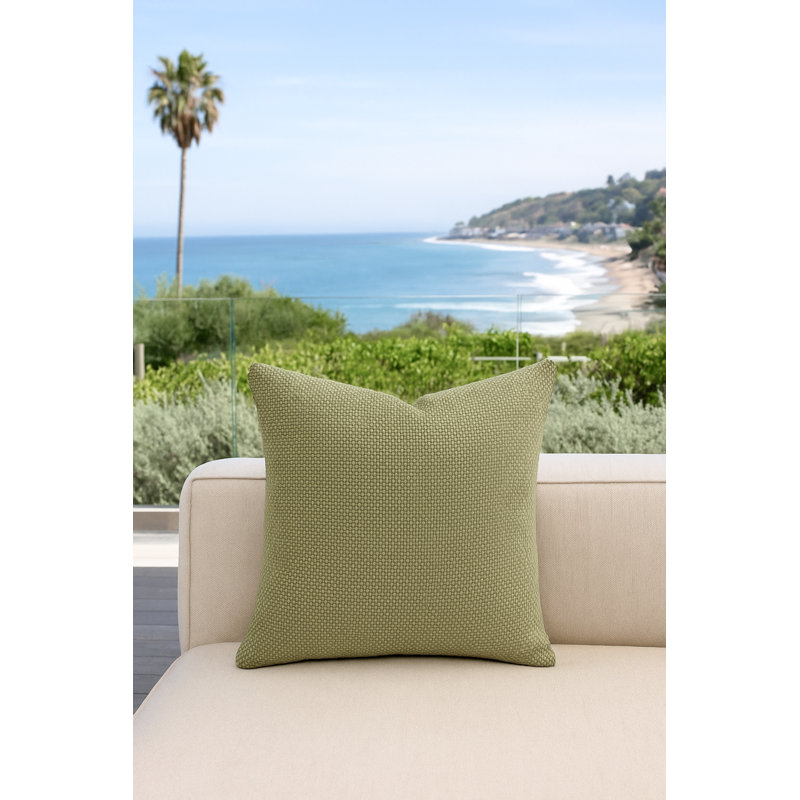 Outdoor Living Pillow Cover, Pure Green, Square 24", Polyester