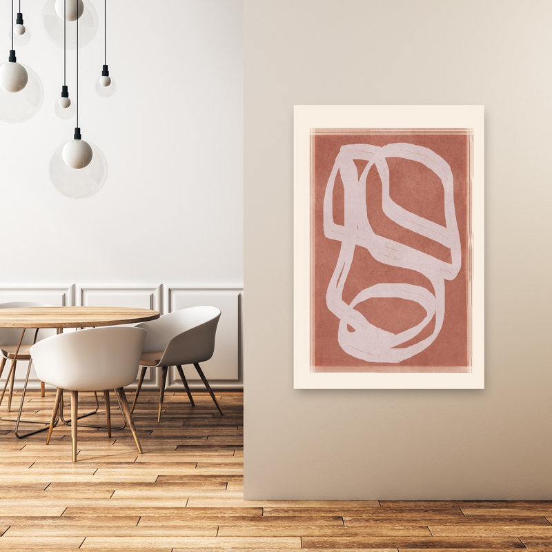 «Earthy Abstract Flow», reproduction d'art contemporain minimaliste, 48" H x 32" W