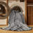 Washable Light Gray Dark Gray Striped Area Rug-1663123019