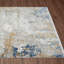 Tapis bleu / doré à motif abstrait Sema-998317237
