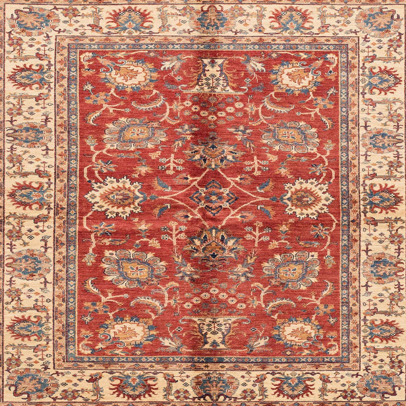 Tapis abstrait moderne 3249, Carré 6 pi