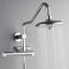Douche FORNO ACQUA AcquaFALL, finition en acier inoxydable poli, douche à effet de pluie, inverseur 7 fonctions, pomme de douche à main, jets de corps, débit de 1,8 GPM-116472637