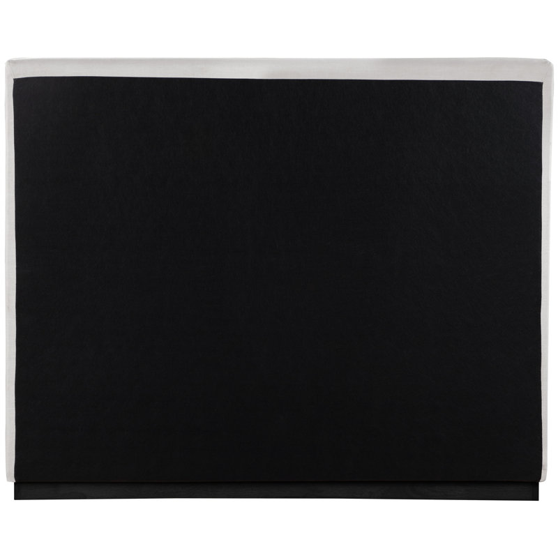 Citori Upholstered Panel Bed, Full / Double, Beige Linen Textured Fabric