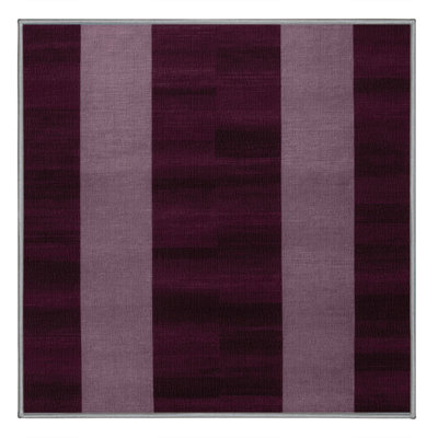 Machine Washable Checkered Brown Area Rug