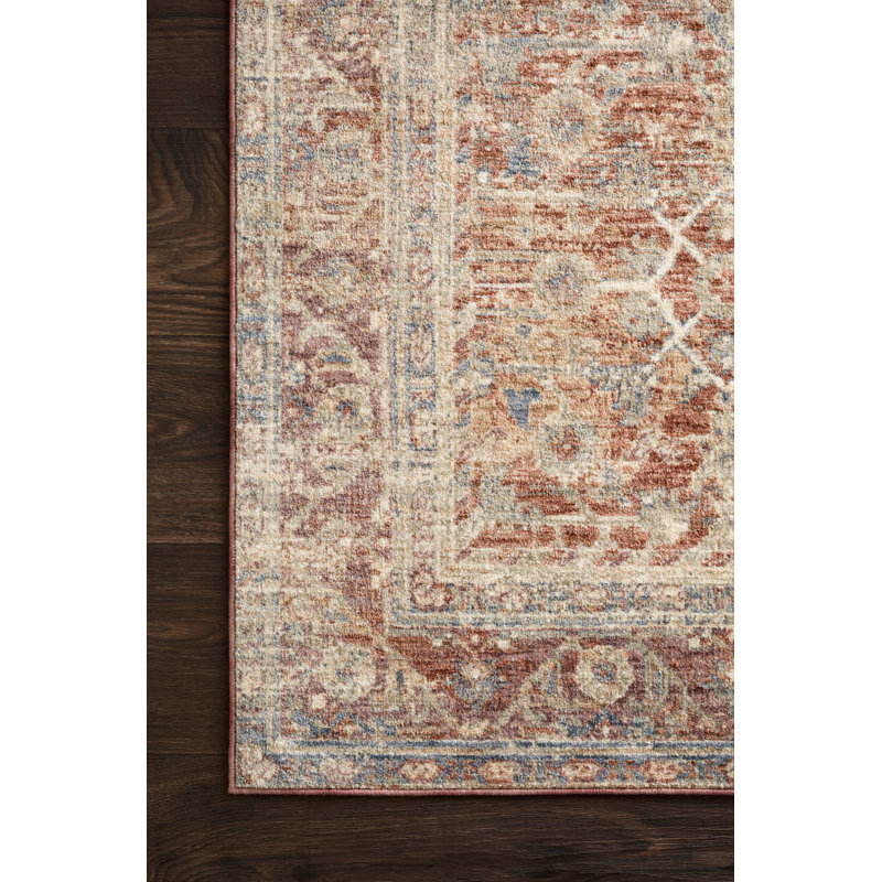Tapis terre cuite / beige Guidinha, Rectangle 2 pi x 3 pi 2 po