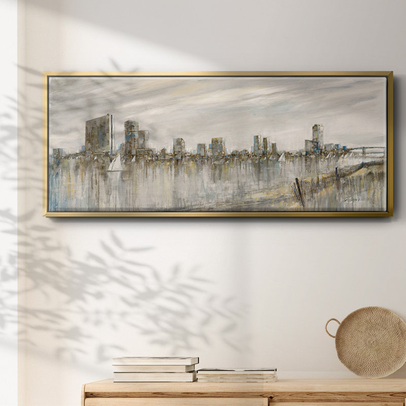 Skyline Sail- Framed Canvas, 12" H x 30" W