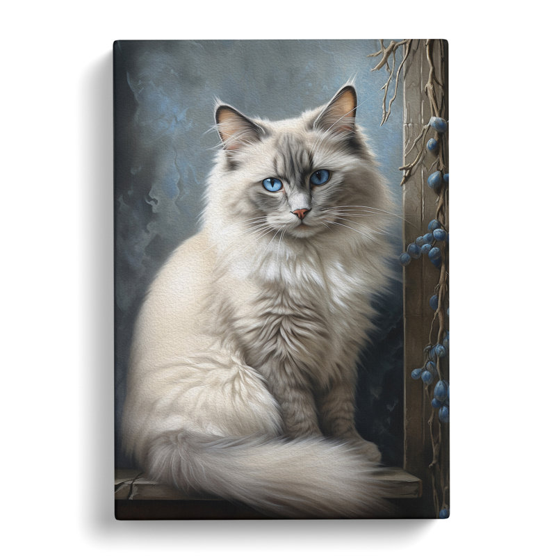 Ragdoll Cat Realism Art - Wrapped Canvas, 60cm H x 40cm W x 3cm D