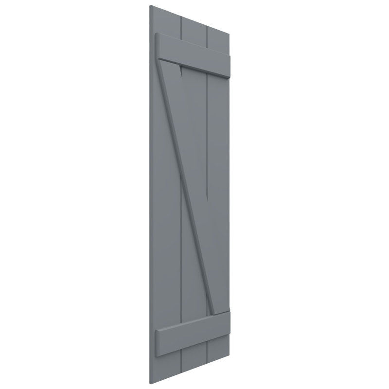Volets EnduraCore en composite à deux planches avec barre en Z et barre en Z de 10 3/4 po x H 48 po (par paire - quincaillerie non incluse)