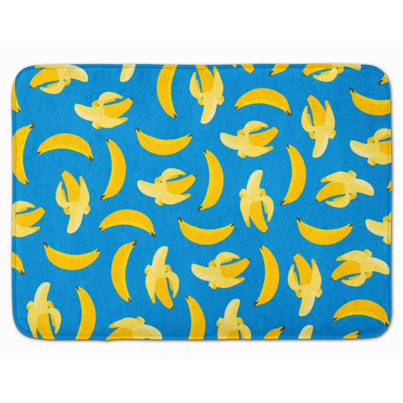 Memory Foam Non-Slip Bath Rug, Blue