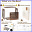 WiFi Router Storage Cabinet Dark Oak Pine Wood, Wall Mount Desktop Router Cover Shelf for Up To 11 Inch Routers