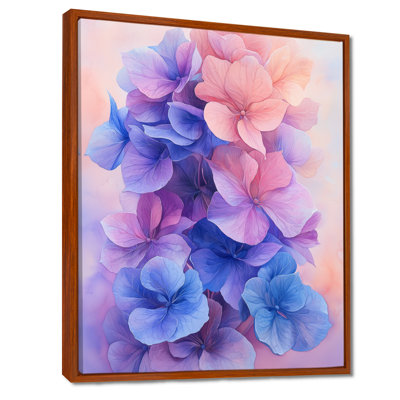 Lavande fluide Hydrangea Flow II - hydrangées, art mural pour le salon