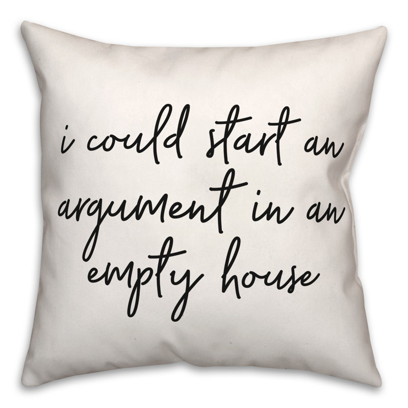 Black And White Typography Collection Throw Pillow
