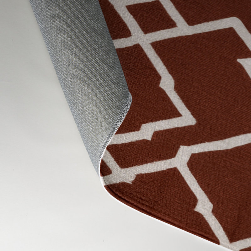 Tapis brun intérieur et extérieur Trellis, Rectangle 5 pi x 7 pi