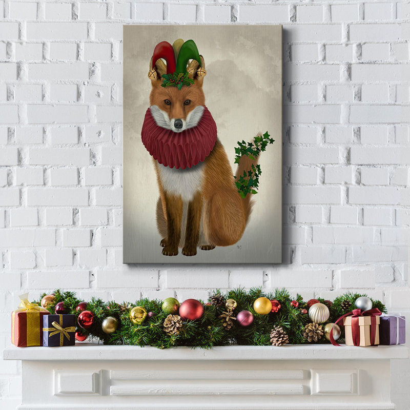 Houx de Noël et lierre renard, H 18 po x l 12 po x P 1,5 po