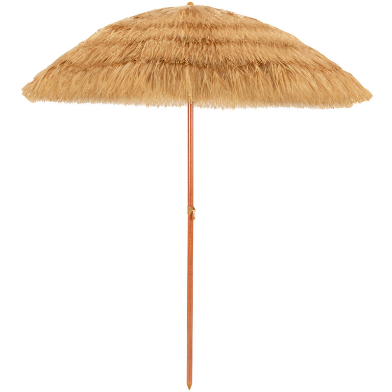Swick 180 cm W X 180 cm D Round Tilt Beach Parasol with Manual Lift