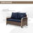 54.1'' Wide Straight Metal Loveseat with Cushions-115188346