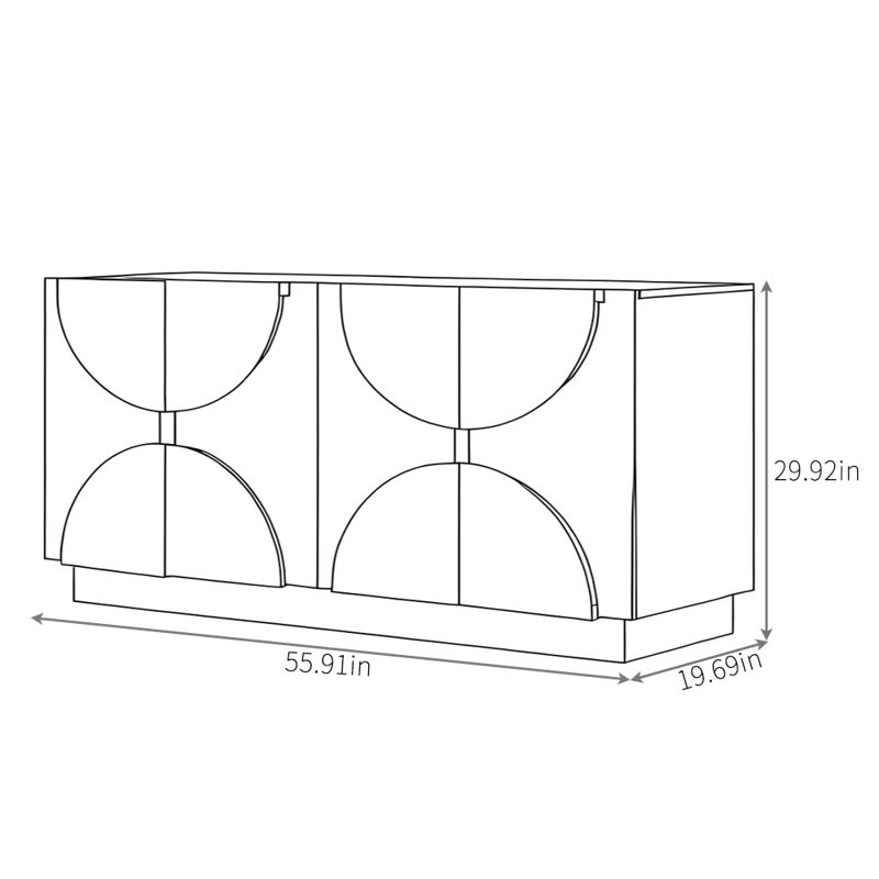 Buffet à grande capacité minimaliste pour la maison