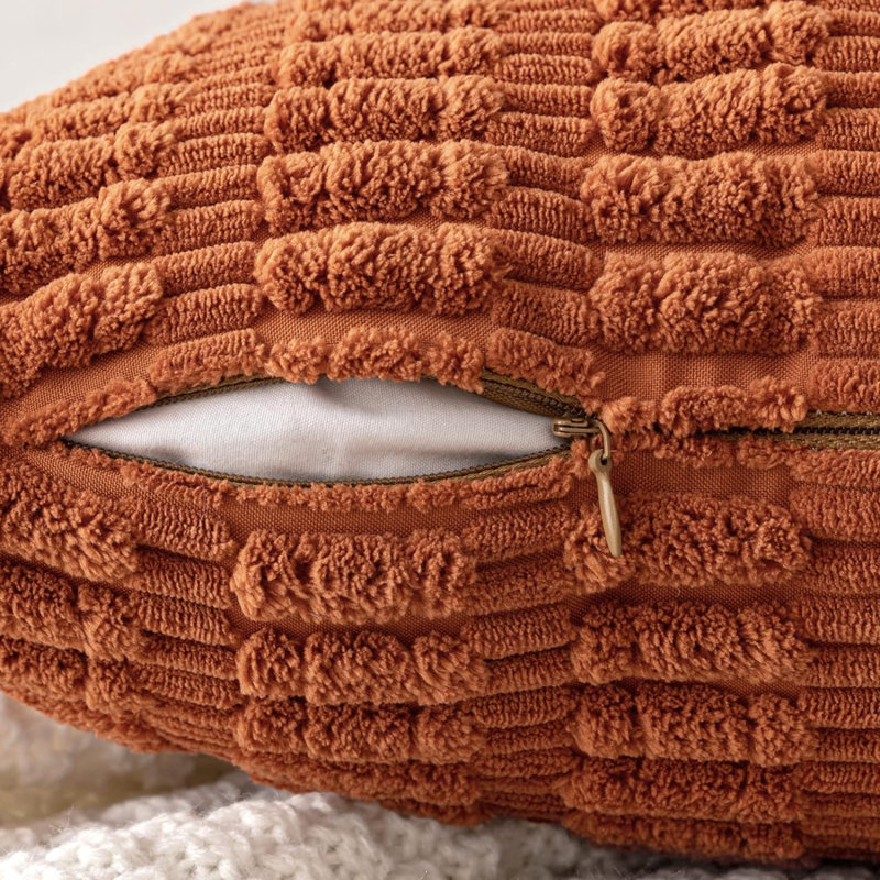 Housse de coussin, H 16 po x l 16 po, Rouille