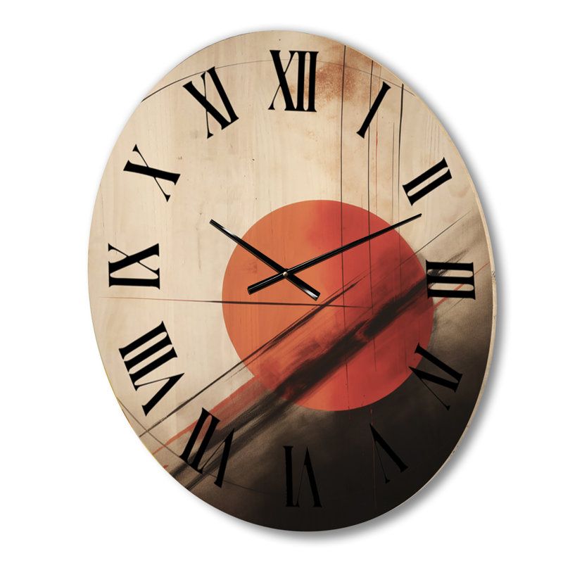 Horloge murale Valyssa Mid-Century, Moyenne