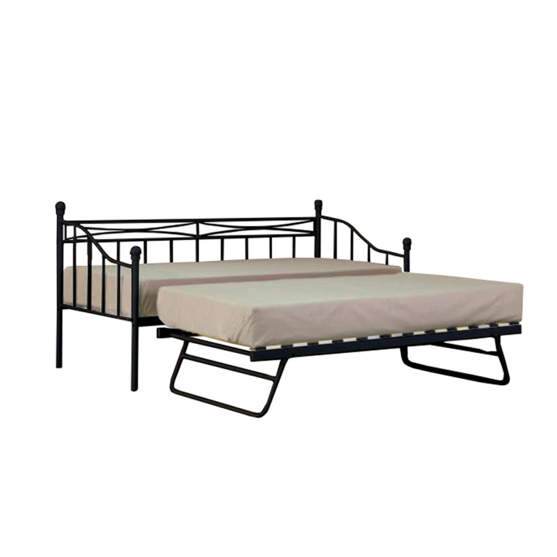 Leonardo Steel Daybed, Small Single (2'6), Black