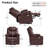 Power Recliner Lift Chair with Vibration Massage and Heat & Extended Footrest, Faux Leather-1028482574