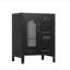 Meuble-lavabo 24 po avec lavabo, meuble-lavabo avec deux tiroirs et porte, tablette réglable, bois massif et panneau de fibres à densité moyenne-587757764
