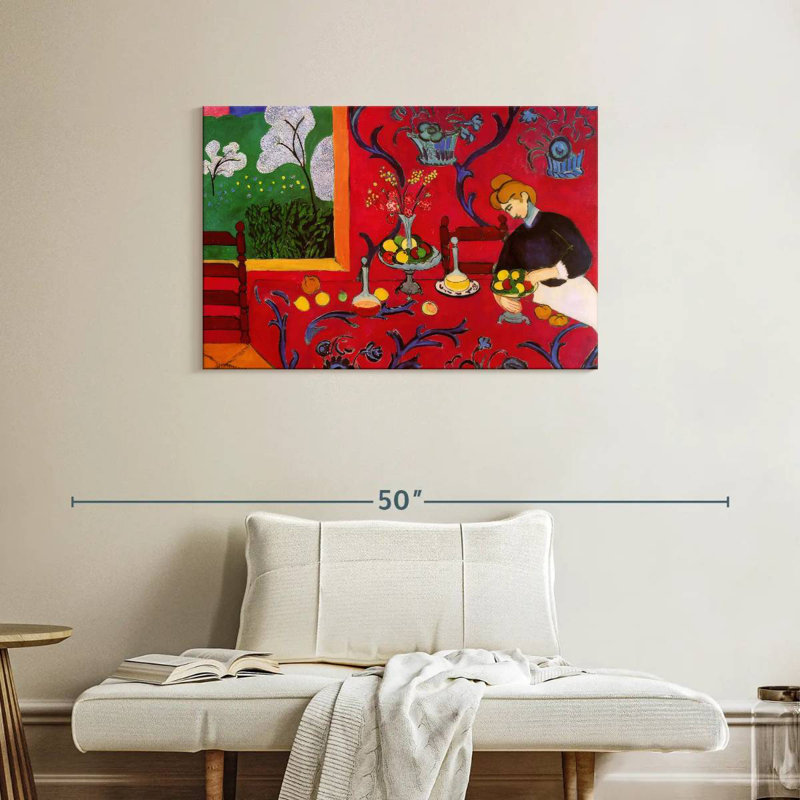 Harmonie Leisha en rouge, H 24 po x l 36 po