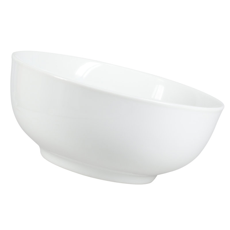 Classic White Porcelain 1.75-Quart Round Serving Bowls, Set of 2