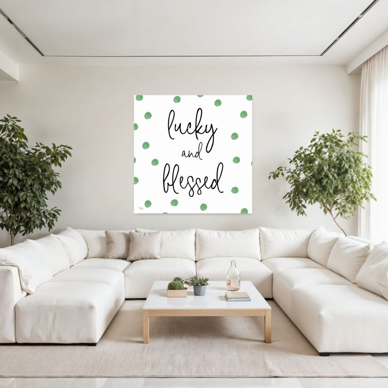 Art contemporain Lucky And Blessed, H 48 po x l 48 po