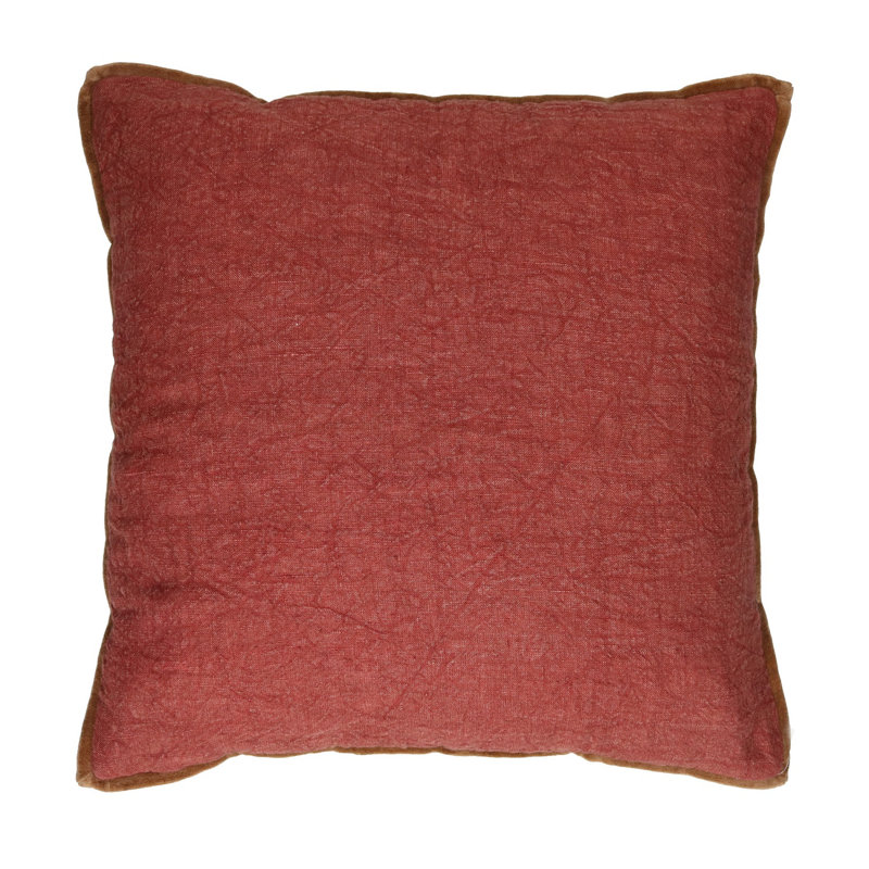 Coussin en lin Alpha Opposites, Marron foncé