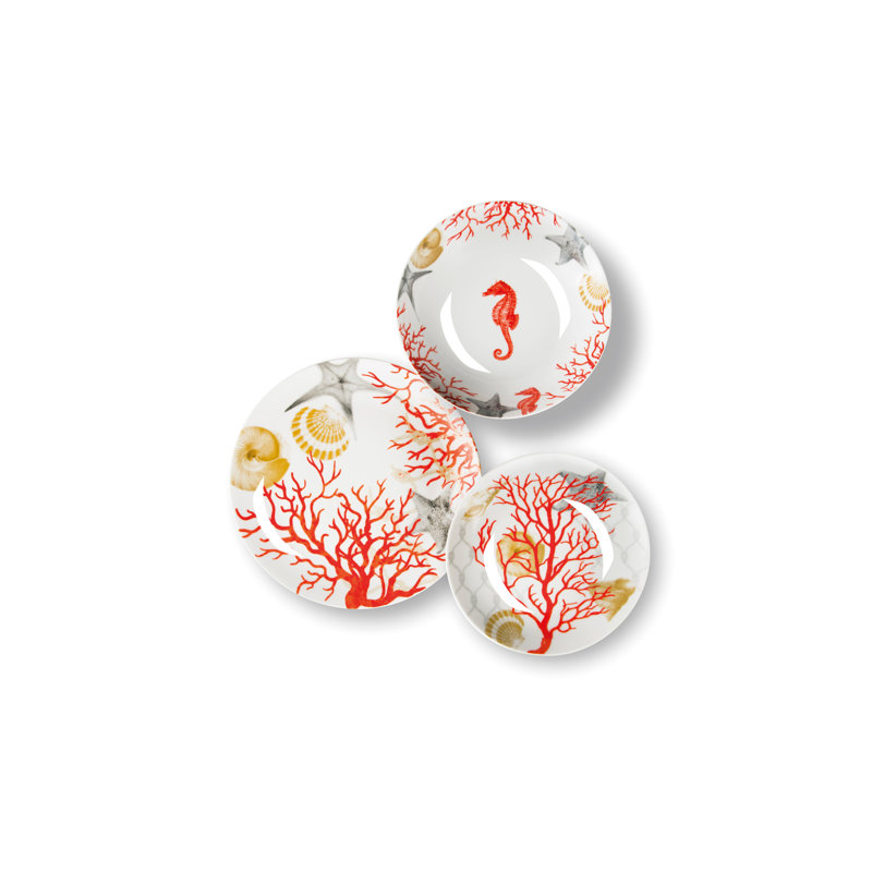 Piece Porcelain China Dinnerware Set - Service for 6