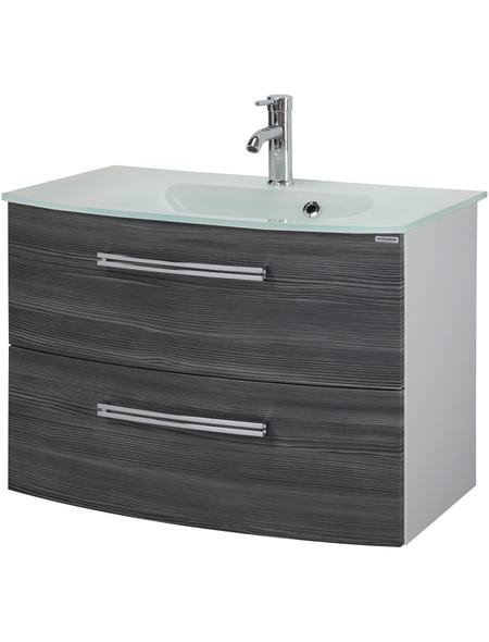 LUGANO 805mm Single Bathroom Vanity with Integrated Basin, Anthracite / White
