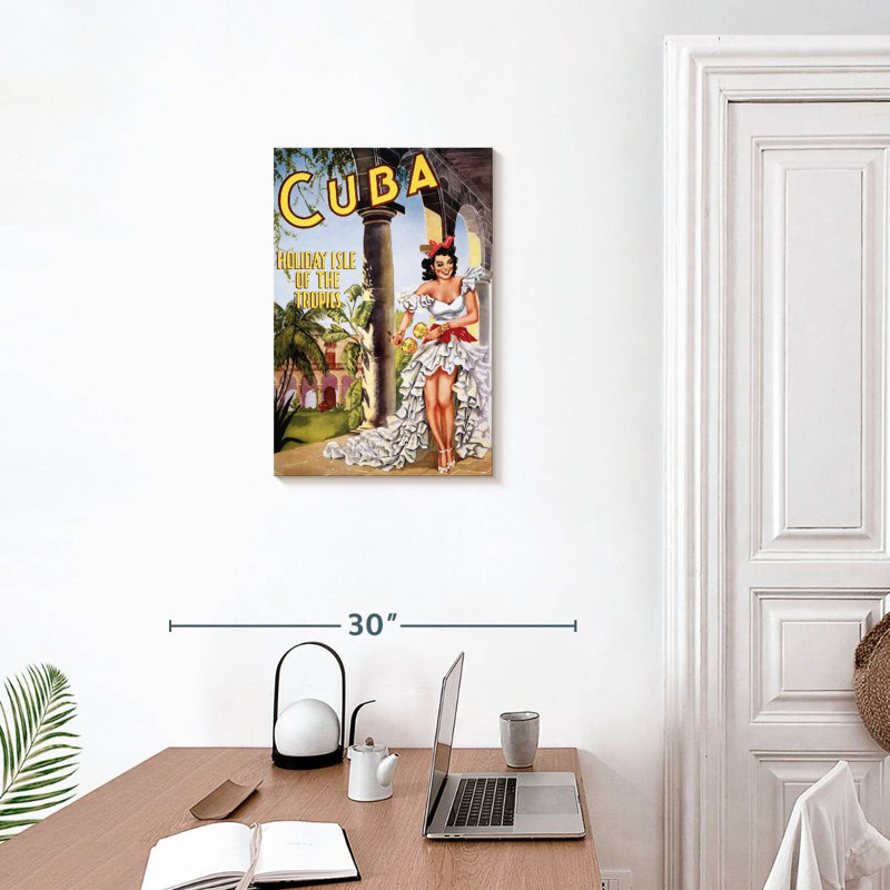 Affiche de voyage Aime Cuban, H 24 po x l 16 po