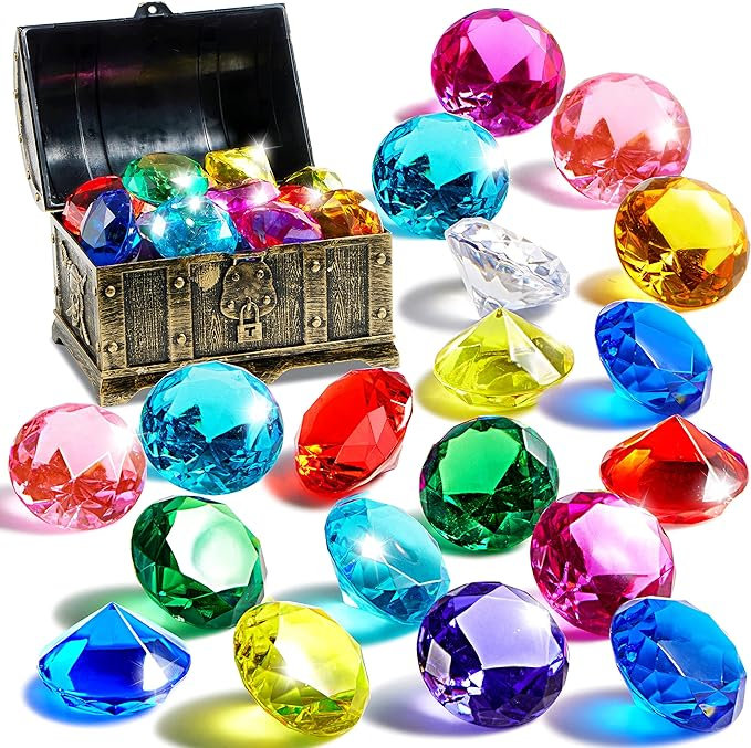 16Pcs Underwater Gem Pool Toys & Inflatables
