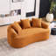 Causeuse courbée: petit canapé en chenille, éponge 30D, compact pour les appartements, L 65 po, 300 lb, 3 coussins-865620292