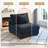 Upholstered Blue Chenille Armless Chair with Pillow Back, Single Chair Module Part For Sectional Sofa-595439990-595439993