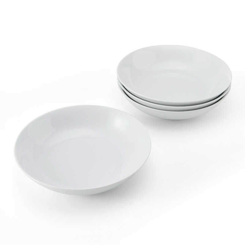 Mikasa Chalk Porcelain Pasta Bowls, 23cm, White
