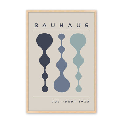 Midnight Retro Bauhaus Poster Print