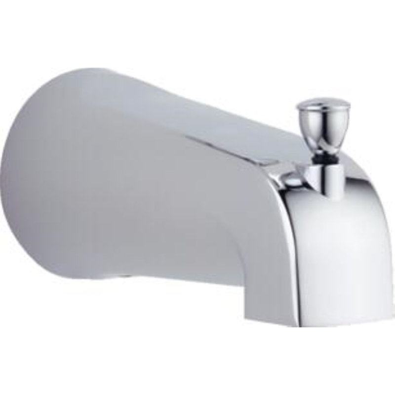Garniture de bec de baignoire à fixation murale avec inverseur, Chrome