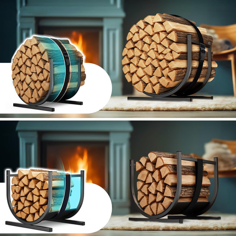 41cm W Metal Log Rack