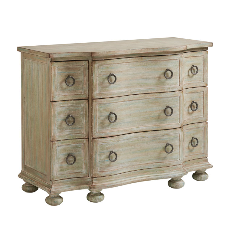 Palmetto Beige Coastal Solid Wood 9-Drawer Dresser