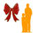 Amaron Hanging Red Ribbon Over Sized Statue