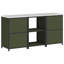  Kitchen Storage Set With Shelf 3 Pcs Black 180 X 50 X 92 Cm-388433665