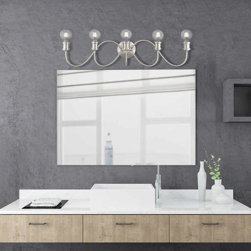 Grogan 5 - Light Dimmable Vanity Light, Brushed Nickel