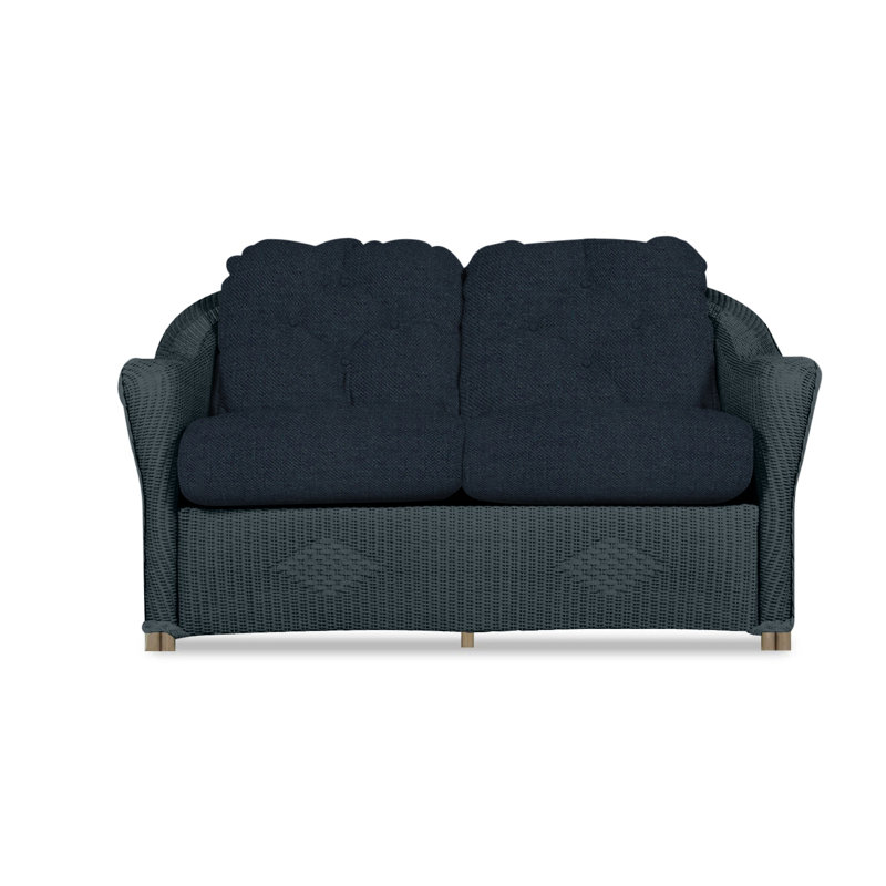 Reflections Outdoor 2 - Seat Loveseat, Sandberg Navy, Matte White