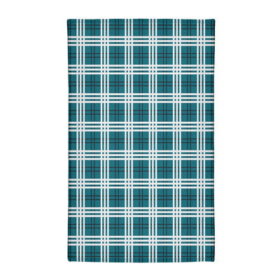Tapis bleu sarcelle écossais