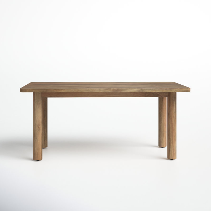 Tex Mango Rectangular Solid Wood Top with Solid Wood Base Dining Table