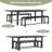 Keuna 8 - Person Rectangular 63'' L x 28'' W Expandable Table Dining Set-1736351714-1736351717